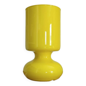 Lampe champignon en verre jaune
