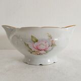 Limoges porcelain saucière decorated with flowers