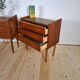 Pair of teak bedside tables with 3 drawers – Denmark, 1960s