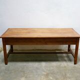 Vintage wooden farmhouse dining table