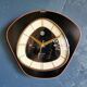 Horloge formica vintage pendule murale silencieuse "SMI noir orange"