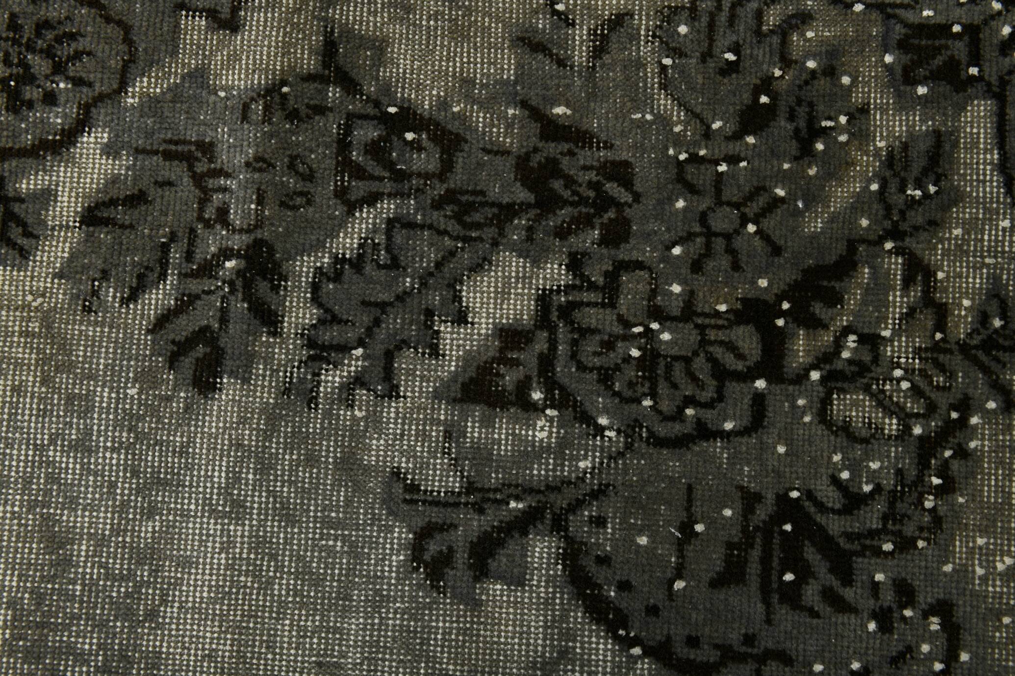 Gray & Black Oriental Vintage Rug, 220x317Cm