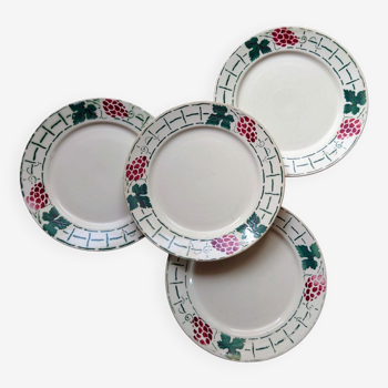 Dessert plates "Meudon" faience of Badonviller