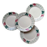 Dessert plates "Meudon" faience of Badonviller