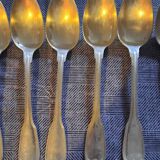 12 silver-plated soup spoons
