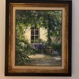 Classic window and nature painting