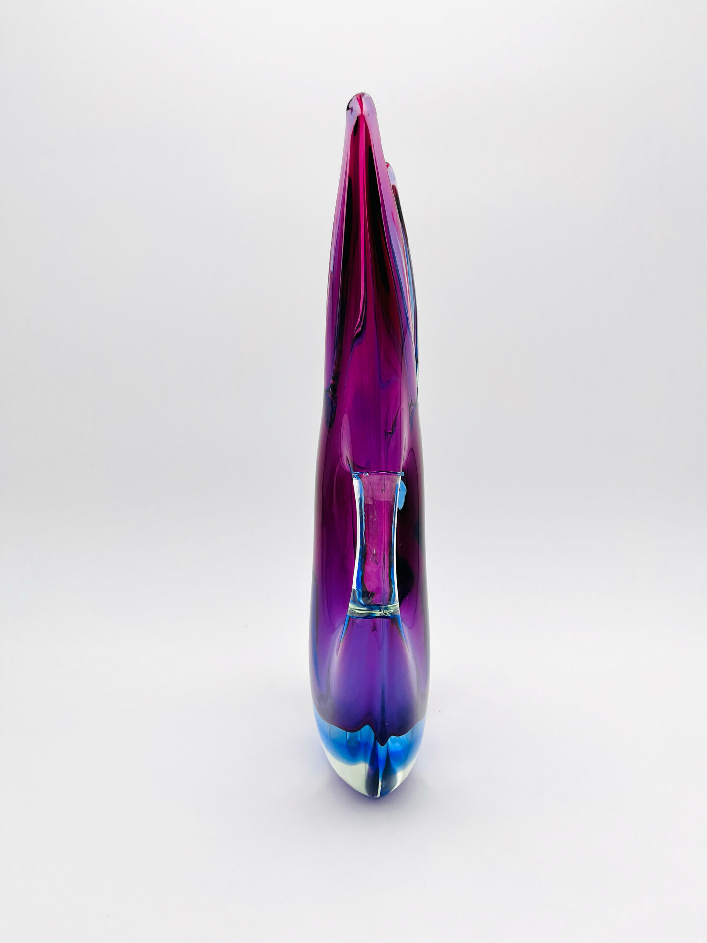 Large Sculptural Murano Vase - Flavio Poli - Sommerso - 1960