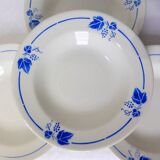 4 deep plates Roselys model Vigne 211248
