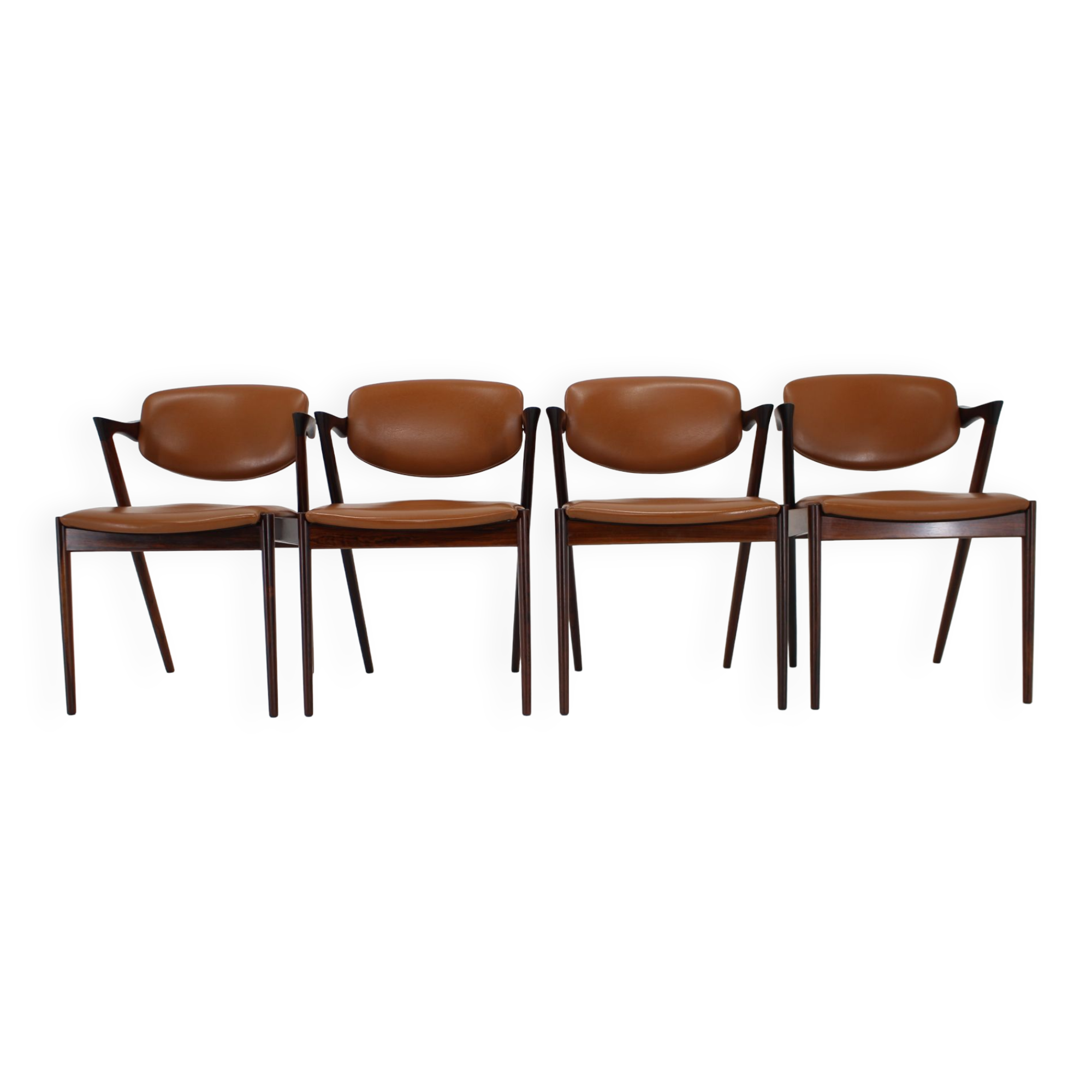 1960s Kai Kristiansen Model 42 Dining Chairs in Palisander, set of 4