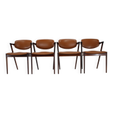 1960s Kai Kristiansen Model 42 Dining Chairs in Palisander, set of 4