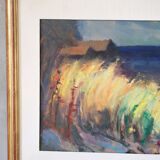 Arne Aspelin, Swedish Modern Painting, 1960s, Oil on Board.