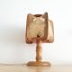 Wood and straw small table lamp 1960
