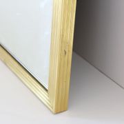 1970s vintage mirror with goldenrod frame