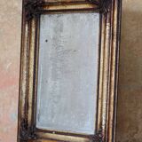 Wall mirror in wooden decorative frame, circa 19th century 41x56cm