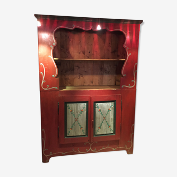 Meuble ancien polychrome, Haute Savoie