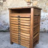 Oak craft cabinet has 13 drawers circa 40's / 50's