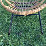 Rattan armchair Dirk Van Sliedregt for Rohe Noordewolde 60s