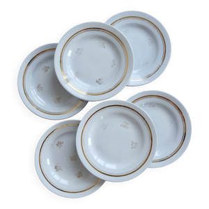 6 assiettes à dessert - moulin loups