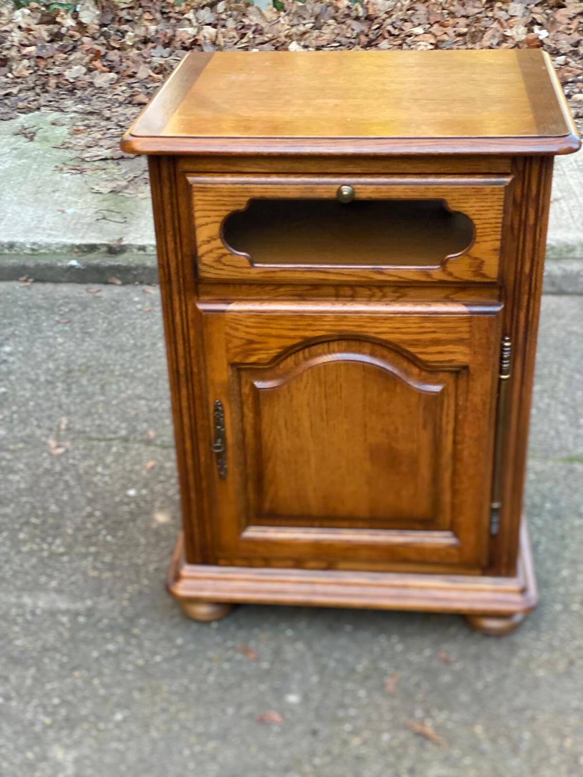 Louis XIV solid oak commode confiturier from the 20th century, 63x50cm.