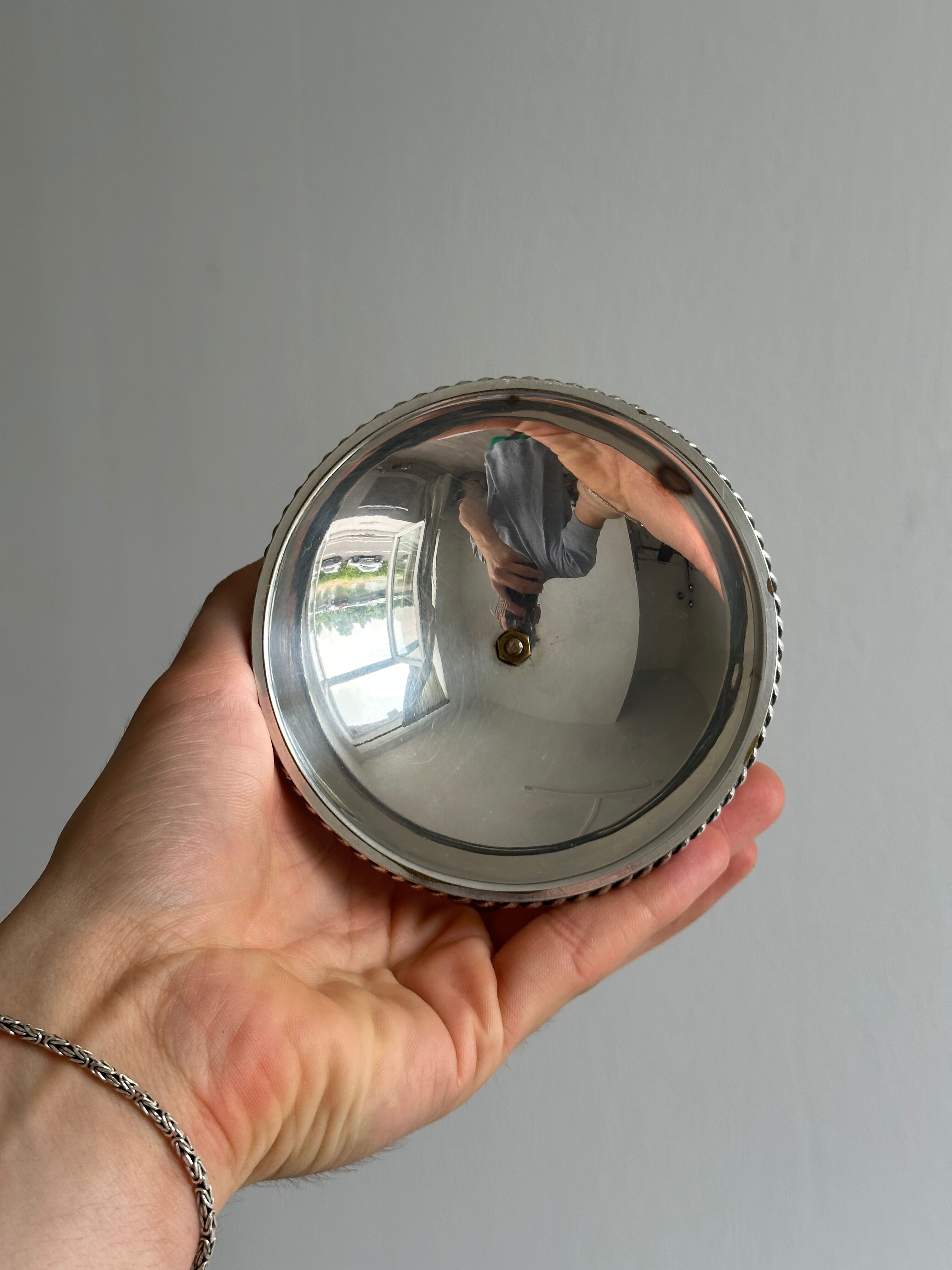 set of 2 antique candle holders