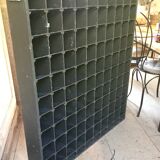 Old wooden shelf door bottle