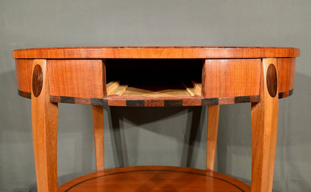 Mahogany and Rosewood Gueridon Table, Art Deco – 1930