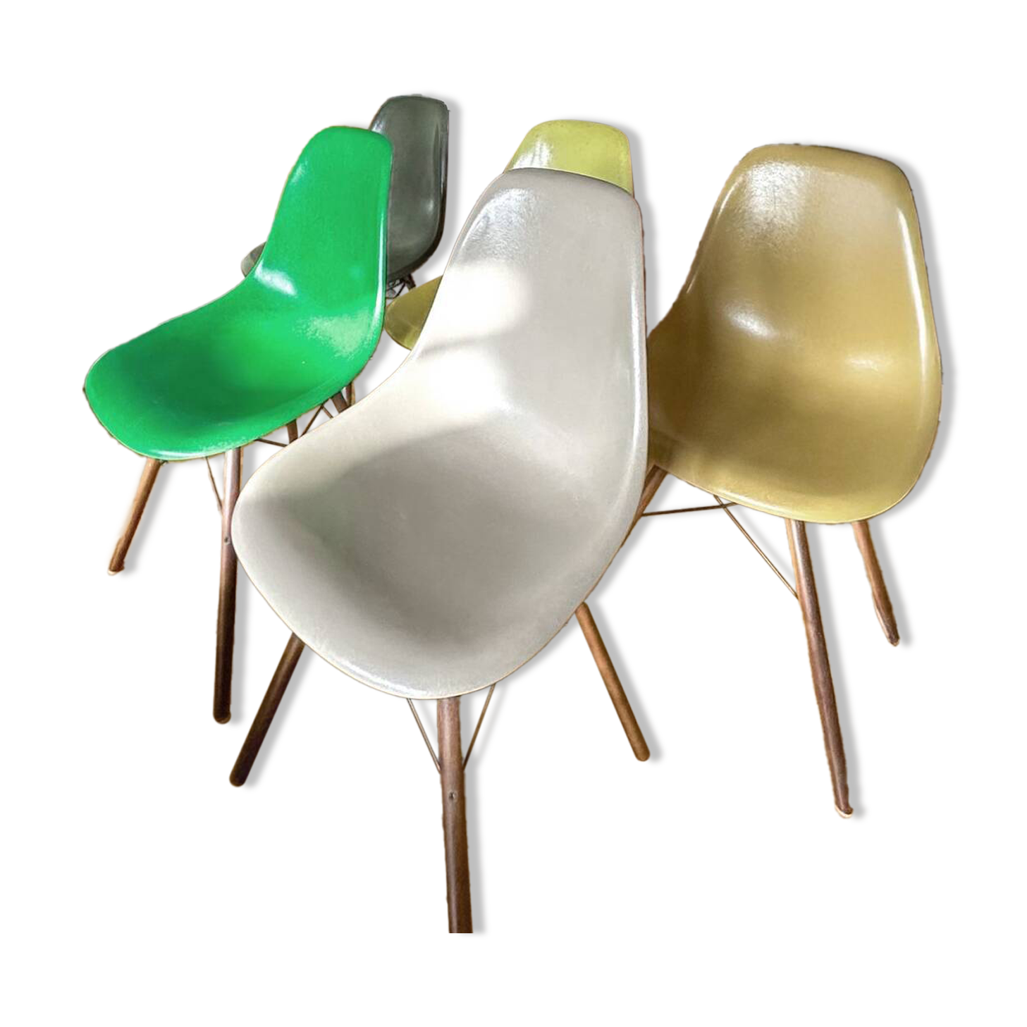5 original EAMES chairs - HERMANN MILLER 1950