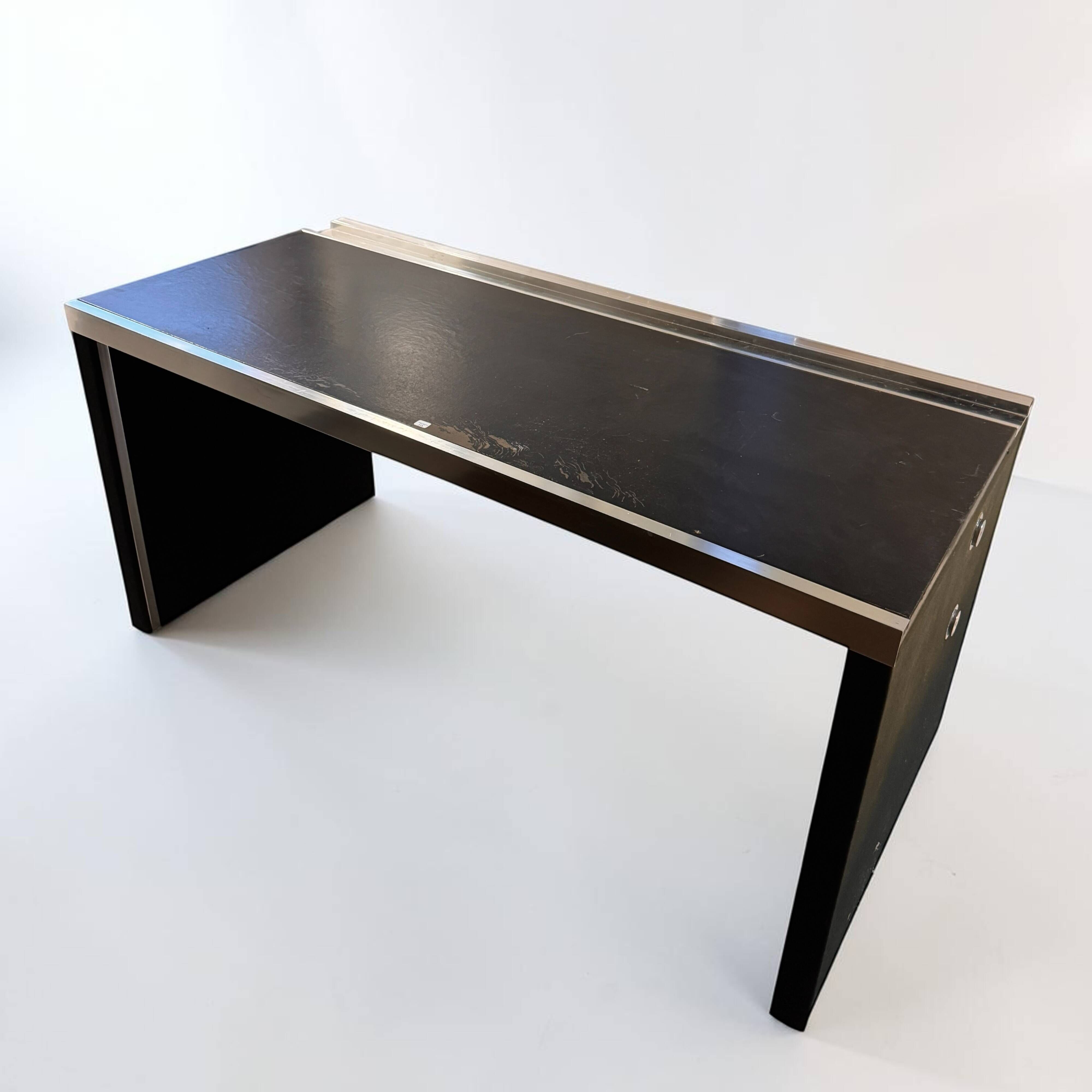 Guido Faleschini's desk for Mariani, black lacquered, 1970s