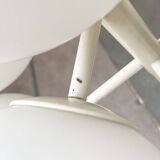 Minimalist glass and metal floor lamp from Switzerland, mid-century by E.R. Nele for Temde, 1960s.