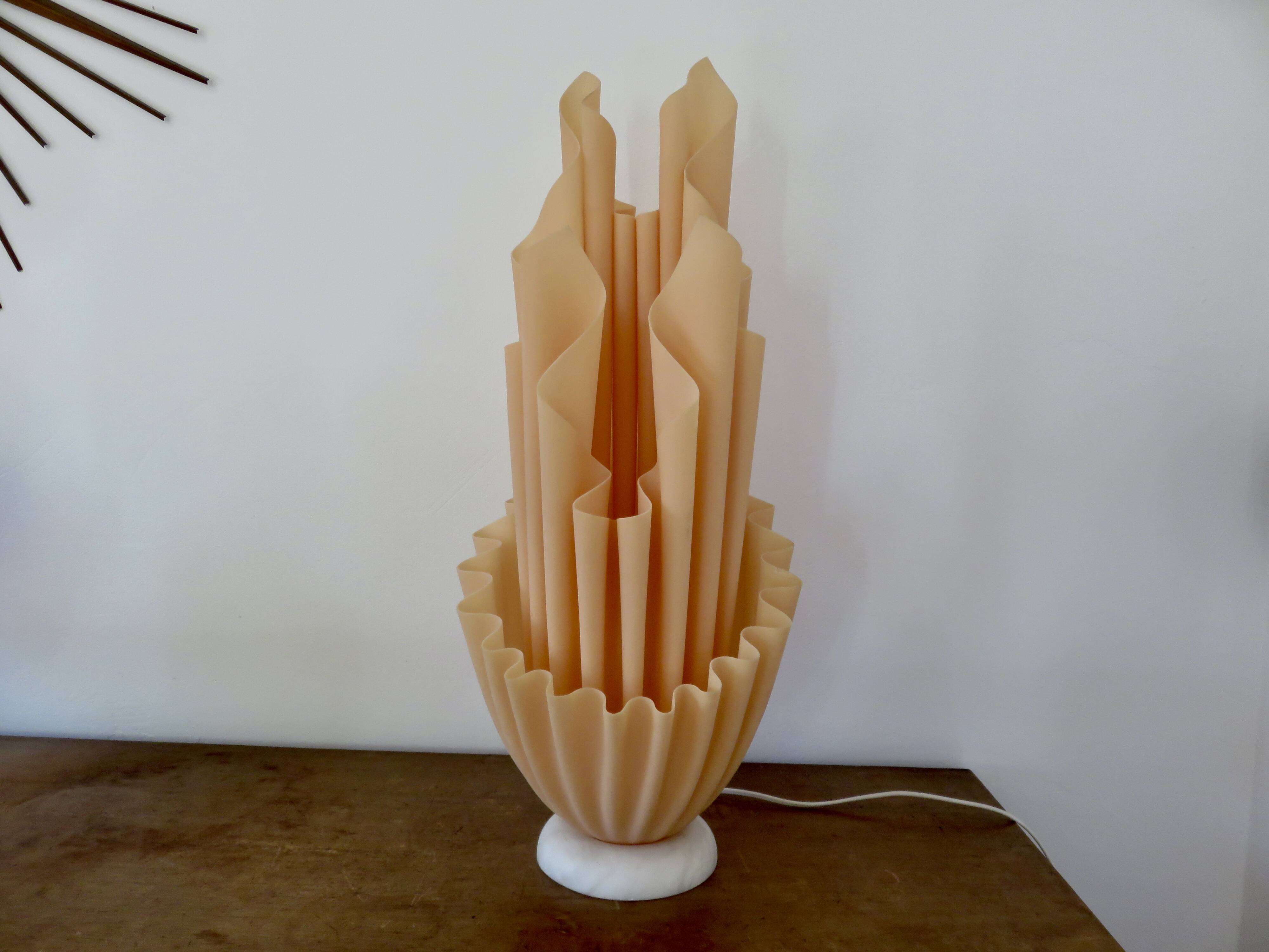Draped lamp "corolle" by Georgia Jacob, model XXL 65cm, mid century, 70