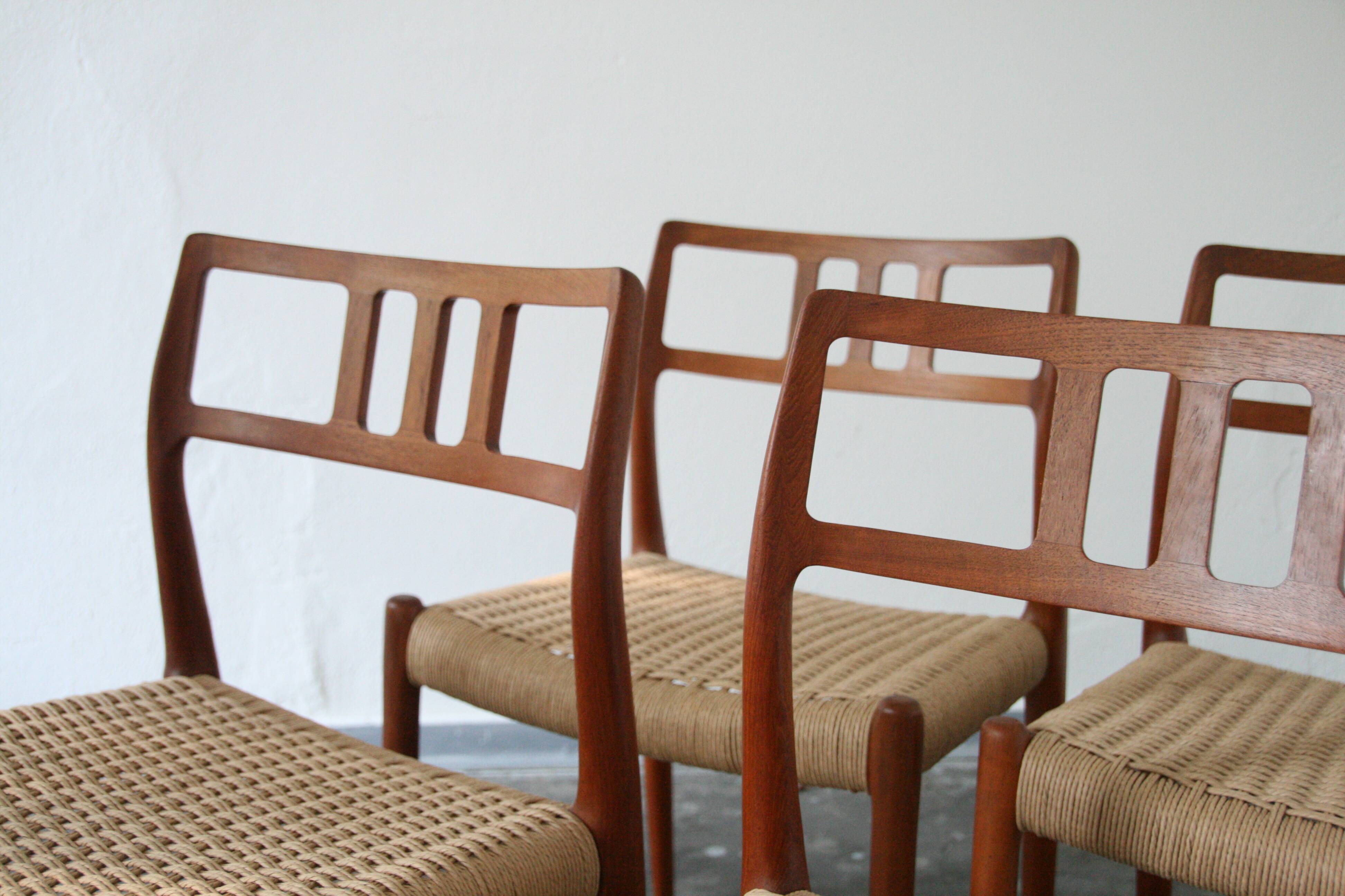 Niels Moller model 79 teak dinning room chairs