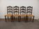 Chaises brutalistes paillées, lot de 4