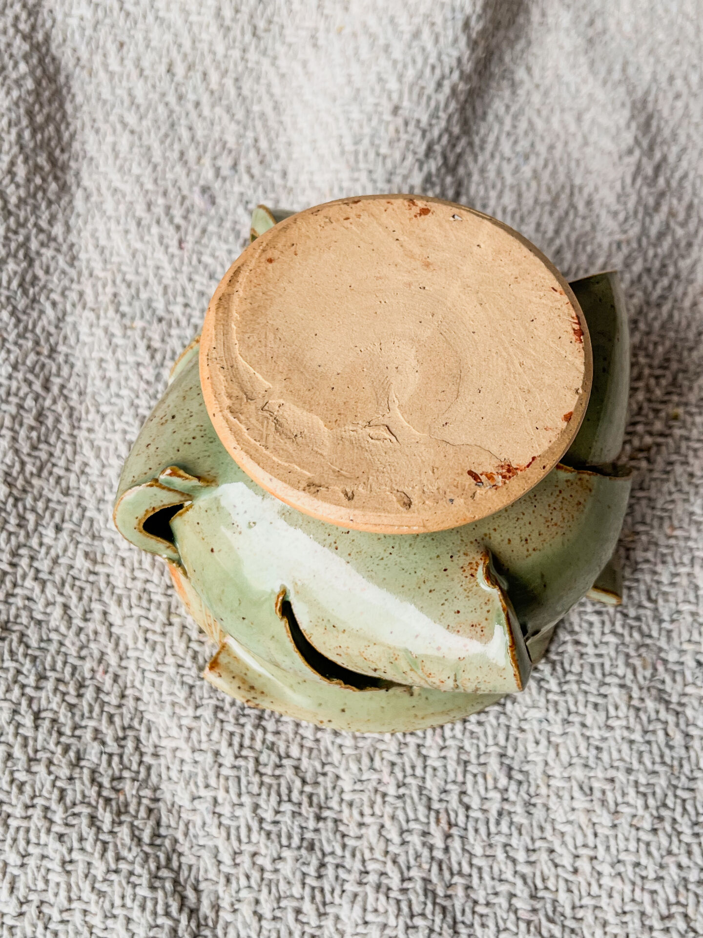Handcrafted Glazed Stoneware Candle Holder