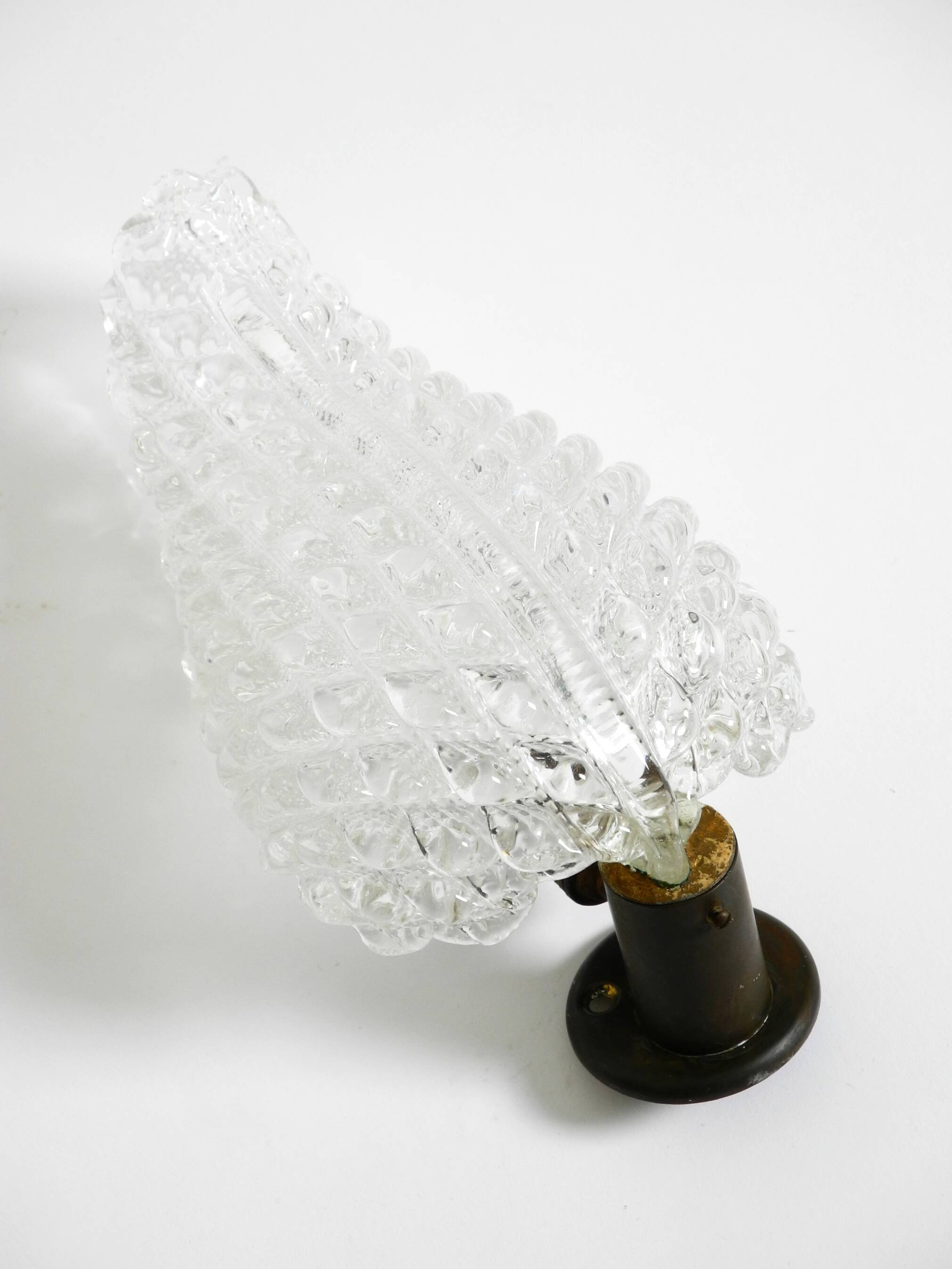 Rare original 1960s Italian Barovier & Toso Murano glass wall lamp