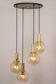 Large smoked glass chandelier design by Ott Int. Germany, 1970s.
