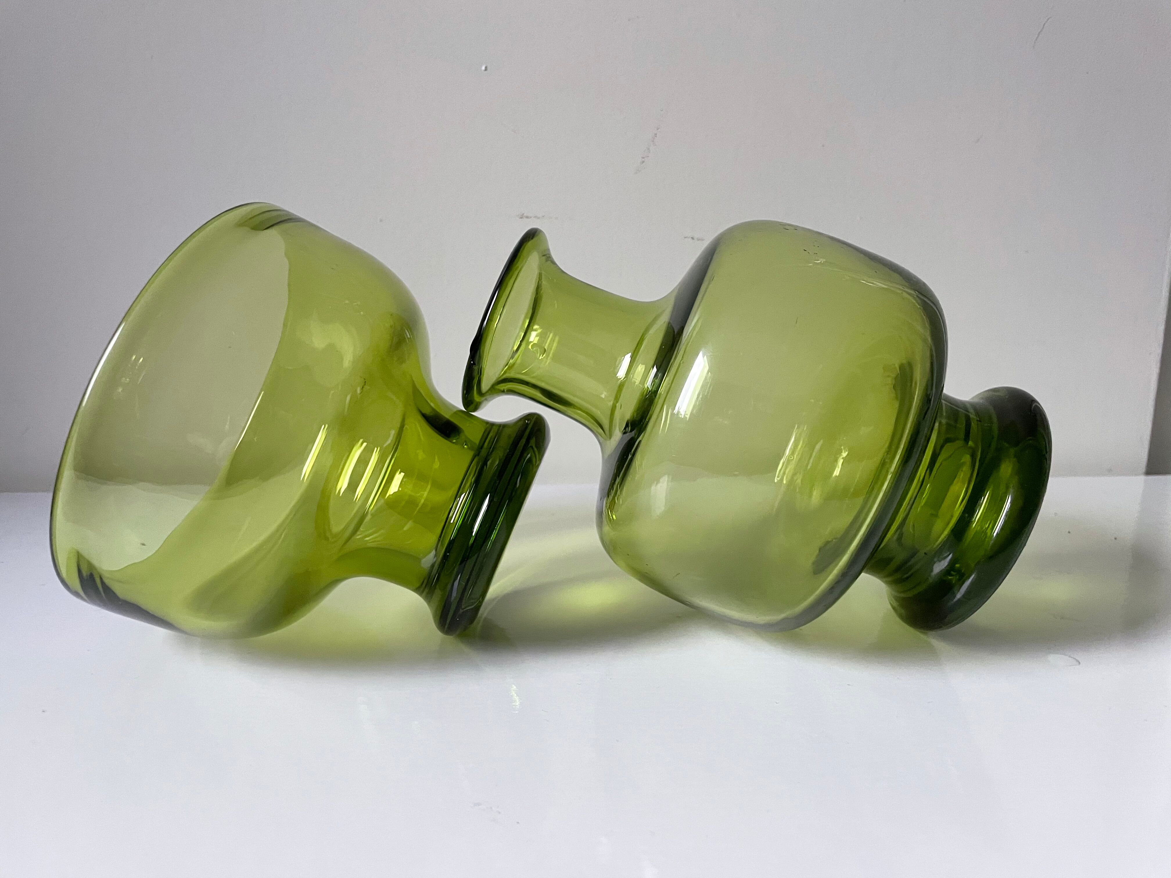 Pair of 1960’s danish glass by Per Lutken