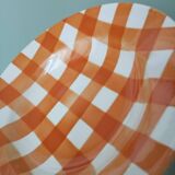 Sarreguemines checkered soup plate
