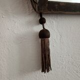 Old Art Deco mirror metal pompoms 45x75cm