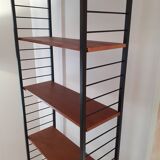 Flexible library, teak and metal