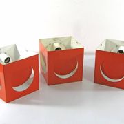 3 Stockmann Orno orange vintage Shogo Suzuki lamps