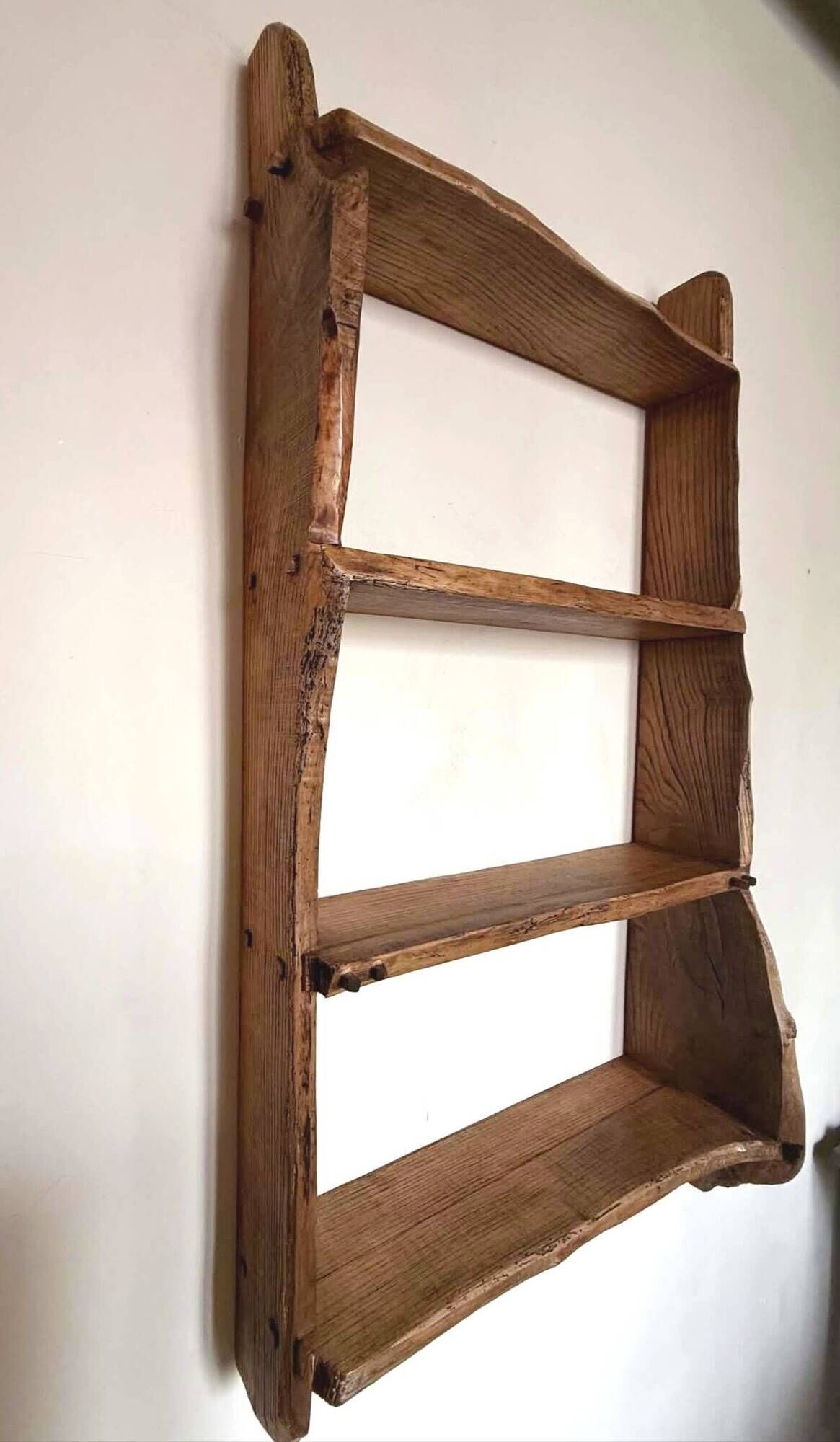Solid wood wall shelf / storage shelf