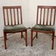 Pair of Scandinavian teak and velvet chairs from the 1960s.
