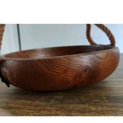 Adrien Audoux and Frida Minet rare basket in solid oak and cordage.