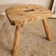 Small brutalist wooden stool
