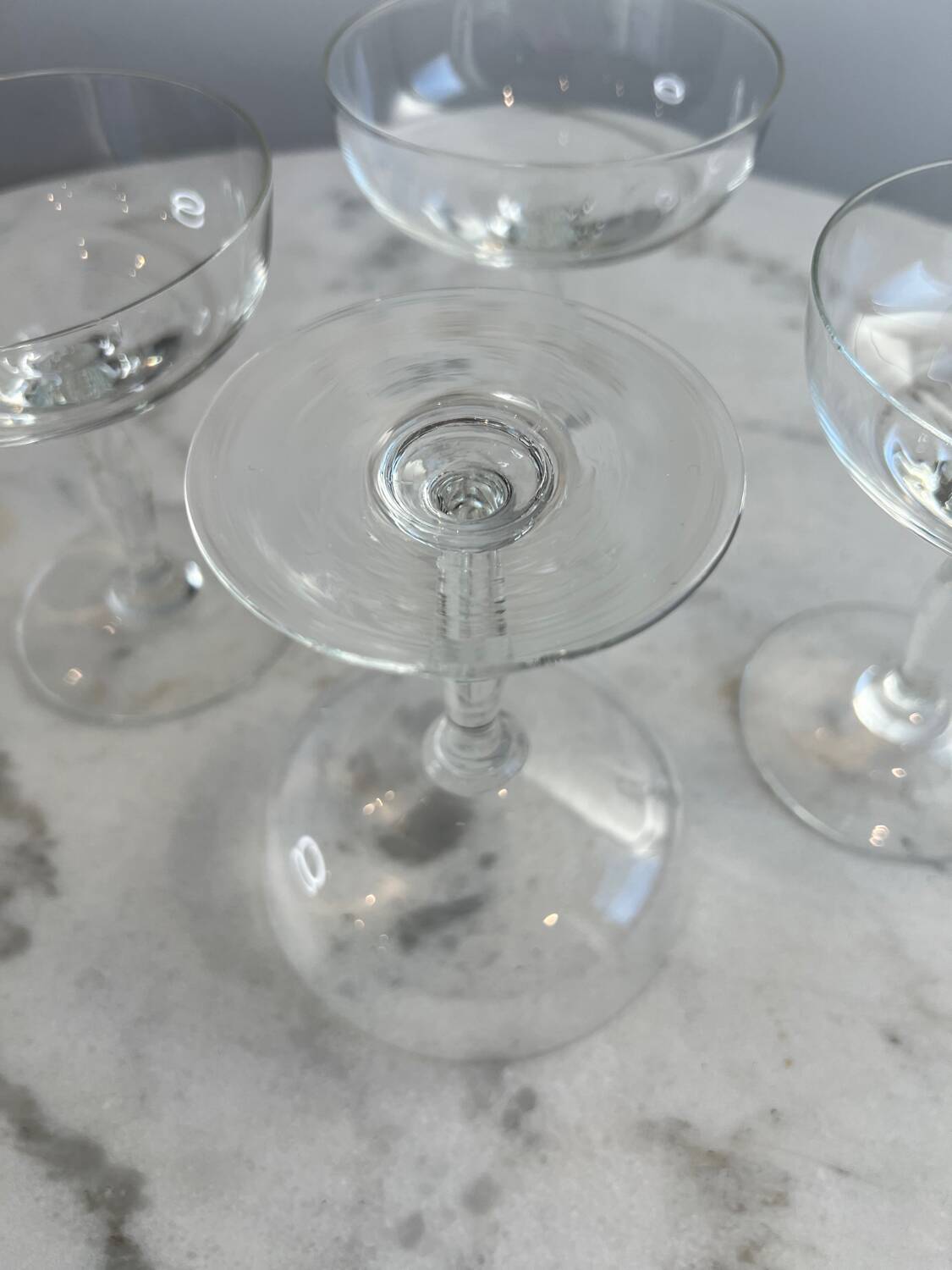 Set of 4 vintage stemmed glasses