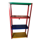 Shelf on multi-colored metal feet