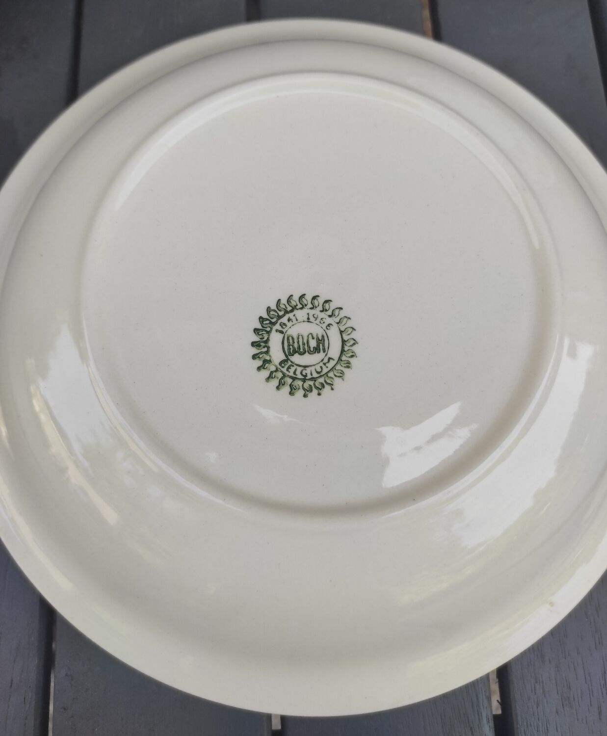 12 hollow plates Boch la Louvière 60s