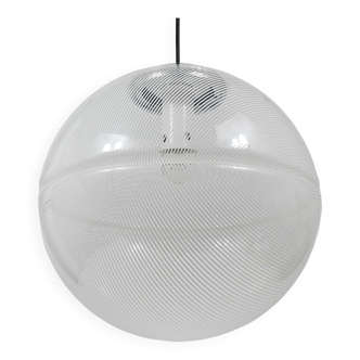 Harvey Guzzini Suspension Boule Op-Art Striped Postmodern by Meblo, 1970s