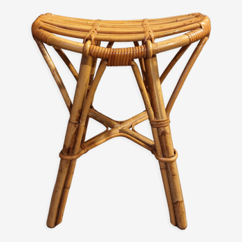 Vintage rattan stool 1960/1970.