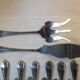 Serving cutlery and fish cutlery in silver metal 18 pieces